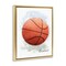 Stupell Industries Soft Pastel Basketball Floating Frame Design by Matthew Piotrowicz